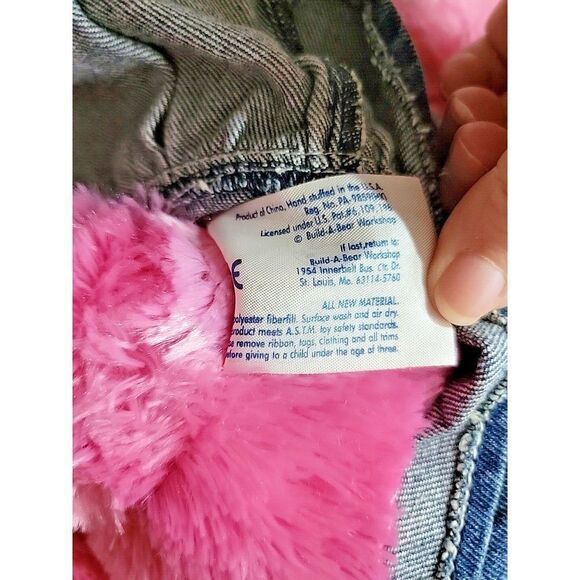 Build‎ A Bear Workshop Pink Hearts Monkey Plush Stuffed Animal - Picture 7 of 8